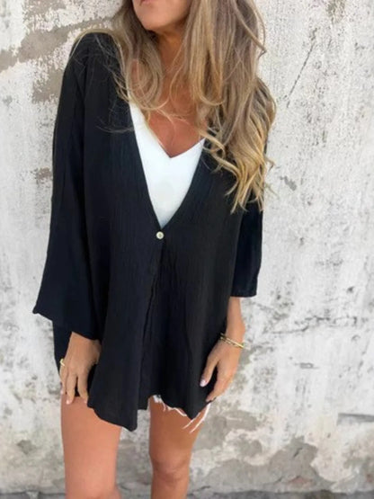 Large Cozy Open Front Plus Size Cardigan Sweater