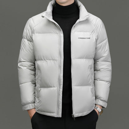 Warm Men's Down Puffer Coat - Waterproof Winter Jacket
