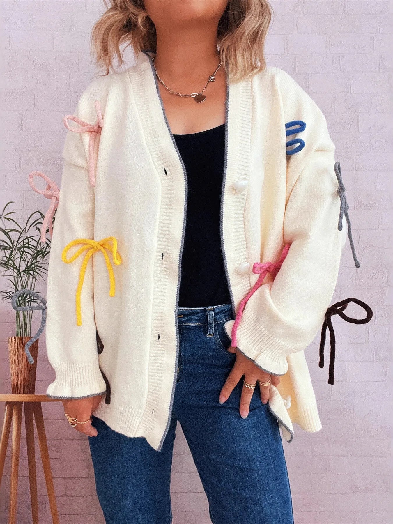 Classic Collar Button Cardigan Sweater - EasyApparels
