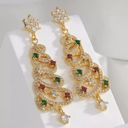 Holiday Xmas Tree Drop Earrings - EasyApparels