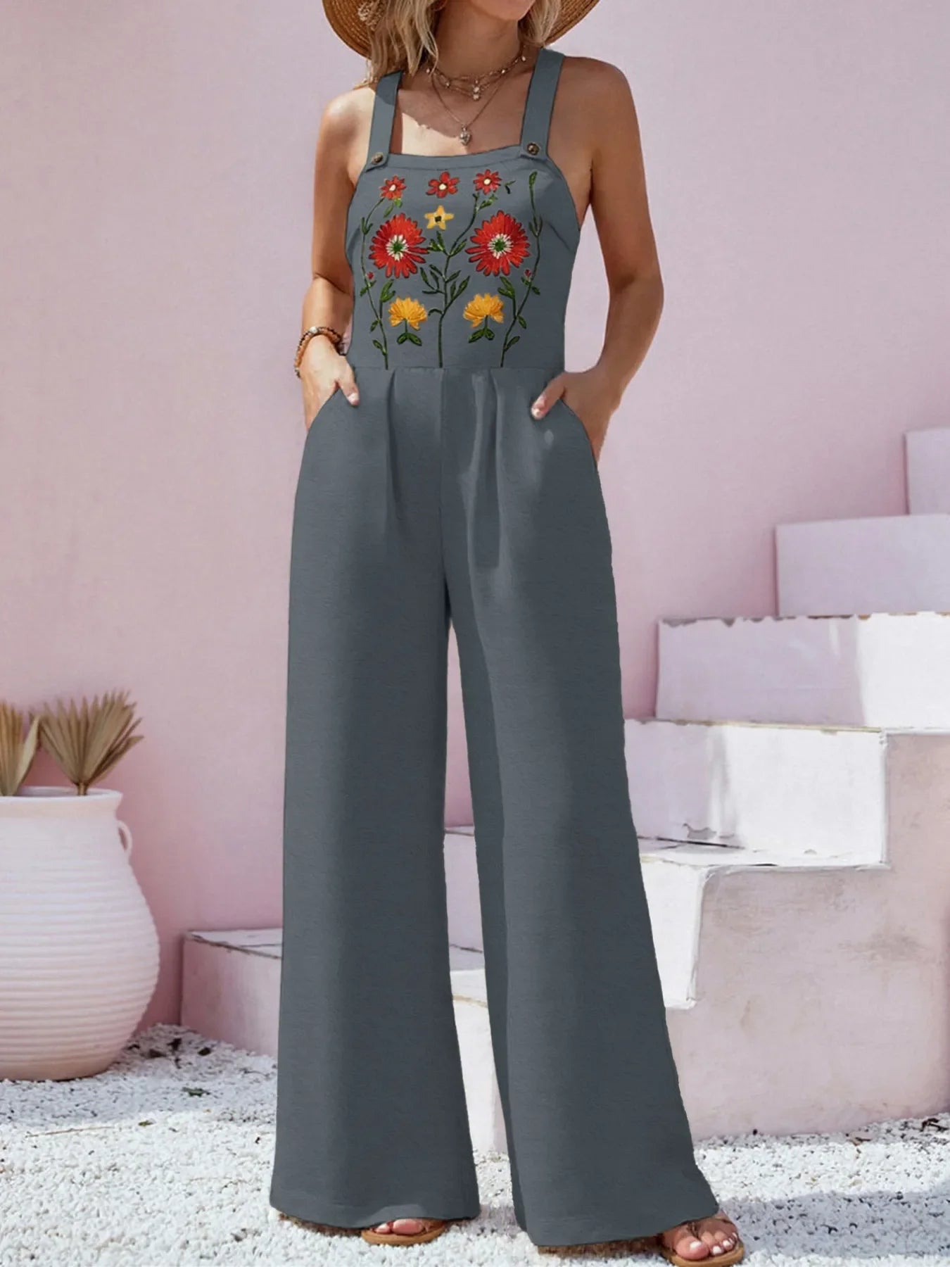 Beautiful Floral Flowy Maxi Jumpsuit