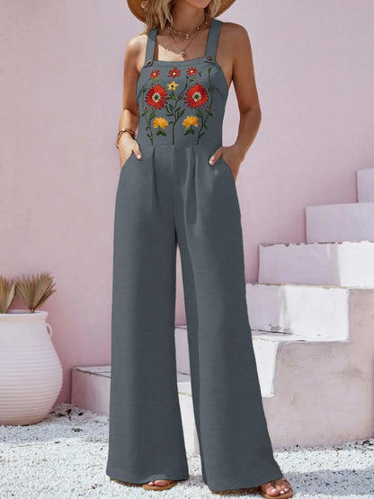 Beautiful Floral Flowy Maxi Jumpsuit
