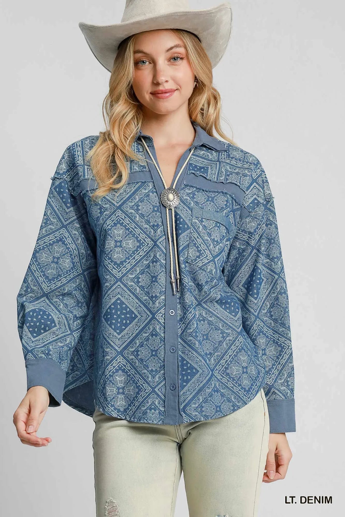 Fashionable Floral Jean Jacket - EasyApparels