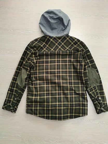 Plaid Hooded Winter Coat