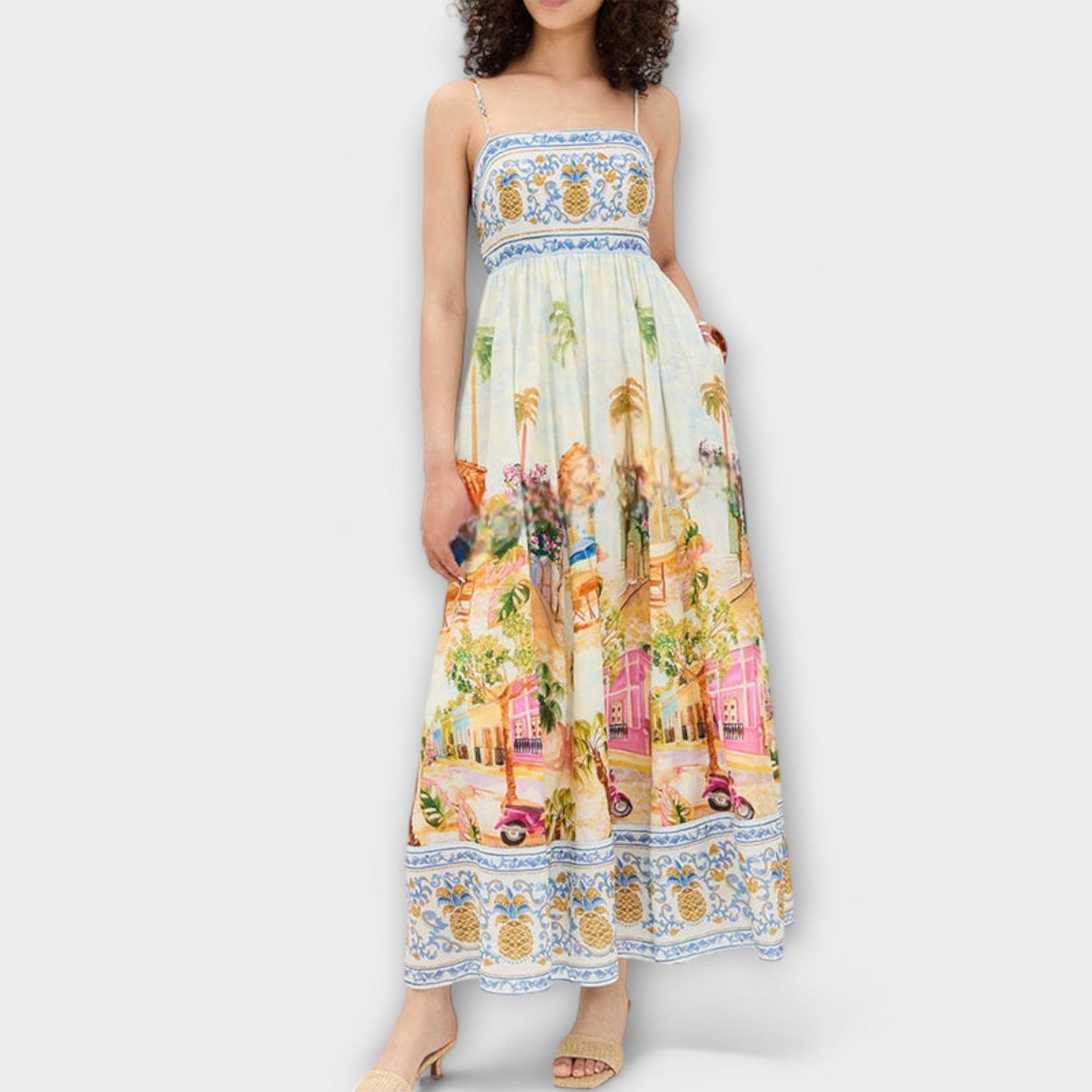 Vibrant Colorful Maxi Dress for Women Summer