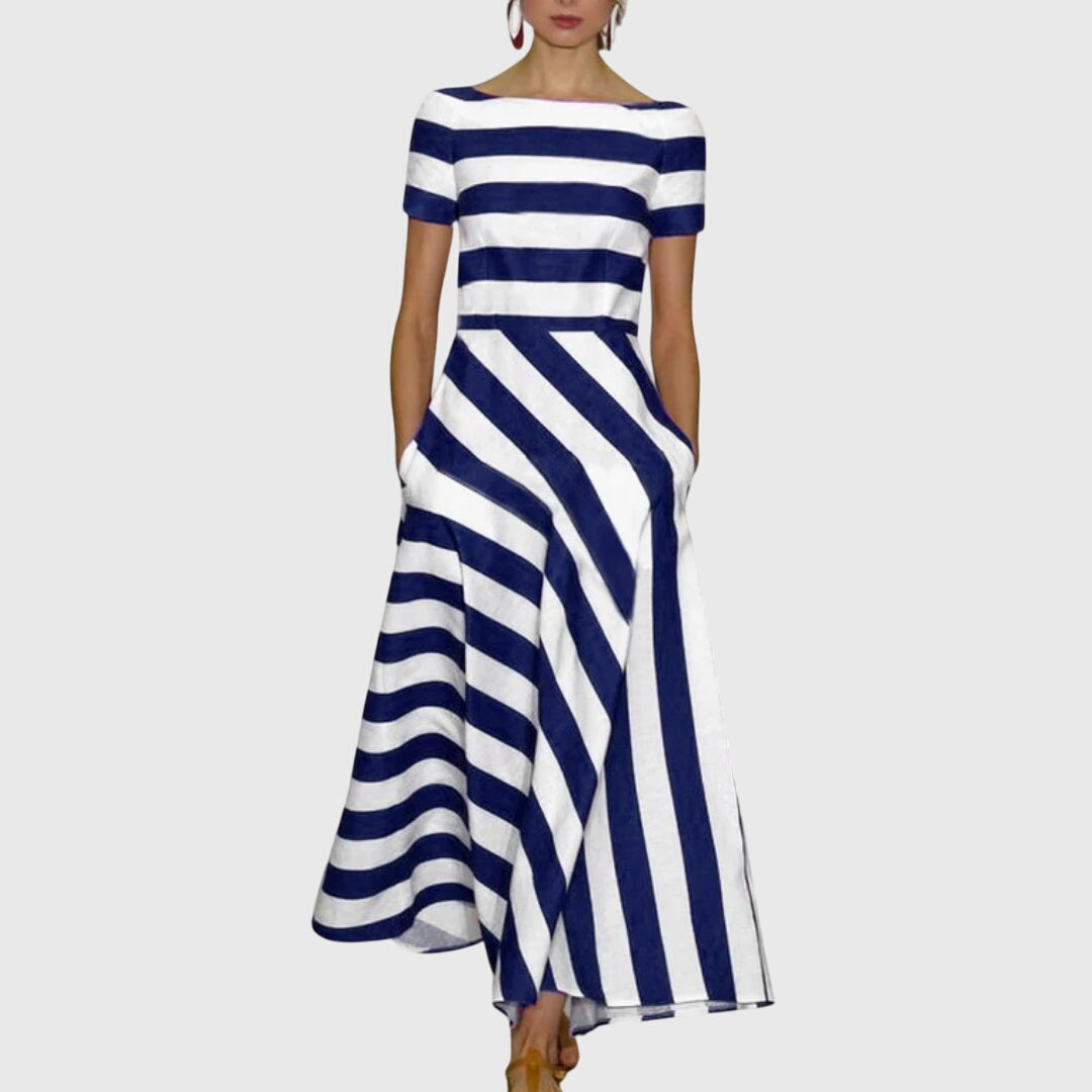 Classic Vertical Stripe Dress