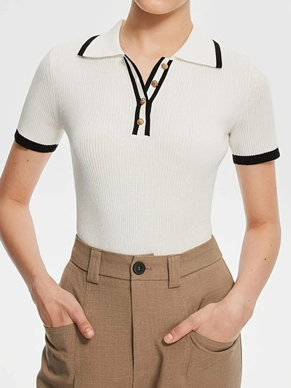 Classic Fit Polo Shirt with Contrast Collar