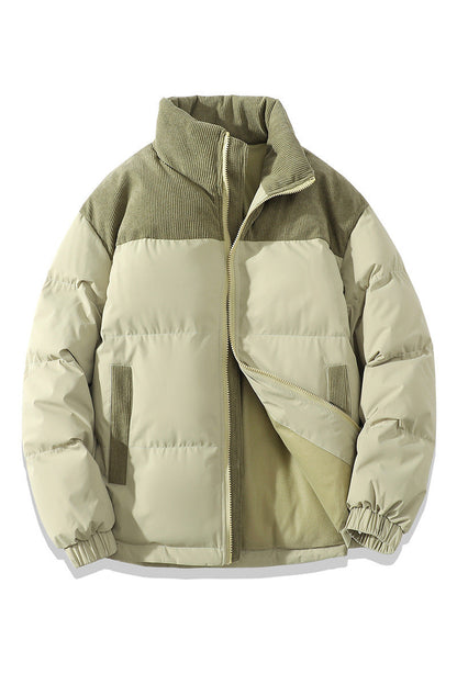 Warm Waterproof Puffer Jacket - Classic Fit, Cotton