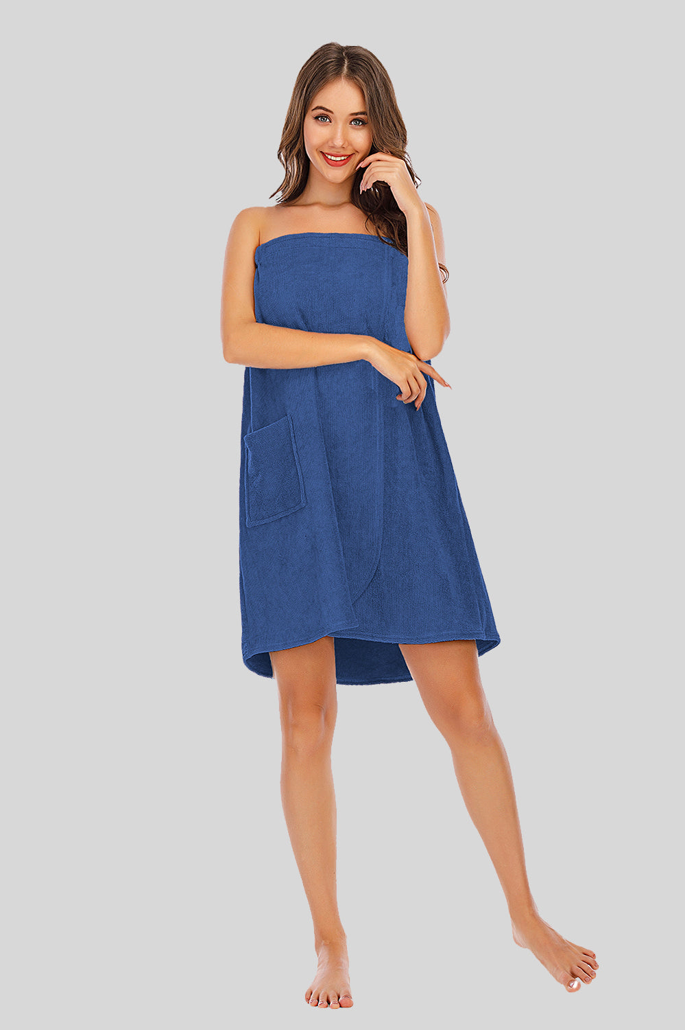 Sleeveless Lounge Robe with Pockets