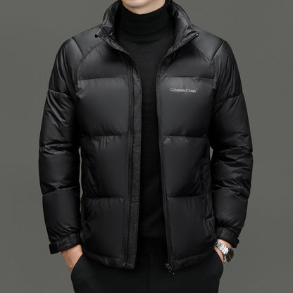 Warm Men's Down Puffer Coat - Waterproof Winter Jacket - Luxicro