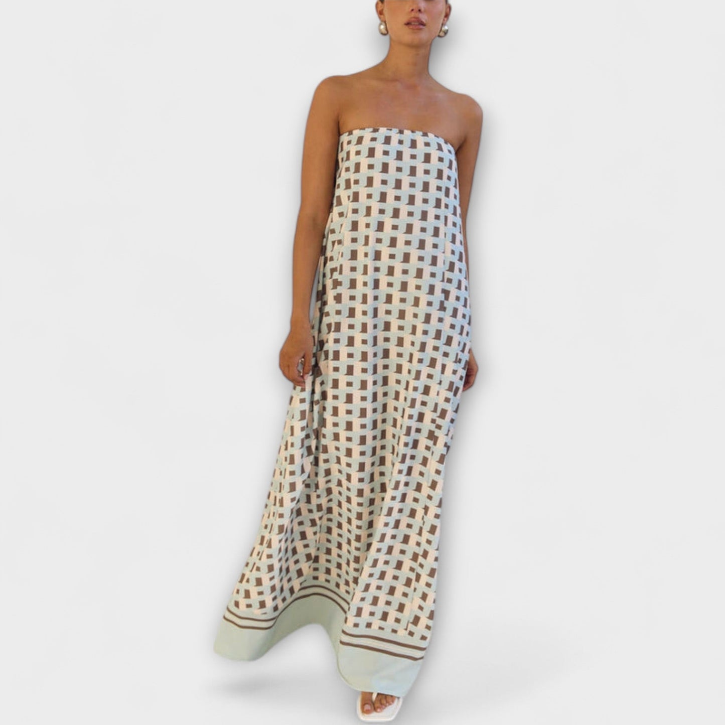 Stylish Cold Shoulder Formal Maxi Dress - Vossary