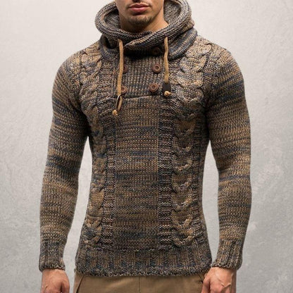 Cozy Crew Neck Men's Cable Sweater