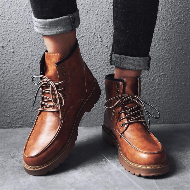 Tough Leather Ankle Boots for Men - EasyApparels