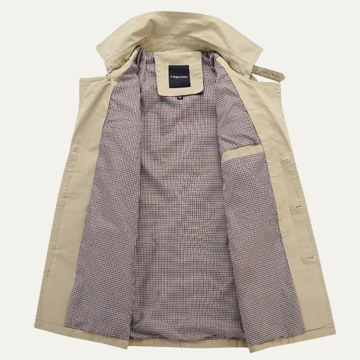 Timeless Double Breasted Mens Trench Coat