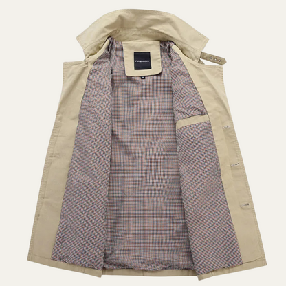 Timeless Double Breasted Mens Trench Coat