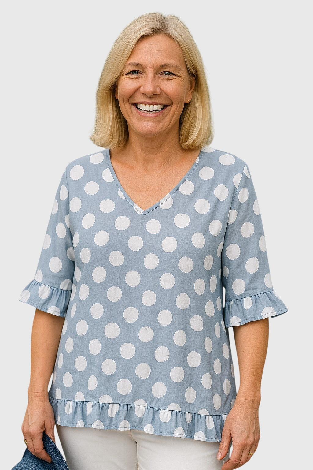 Women's Lightweight Pink Peasant Blouse