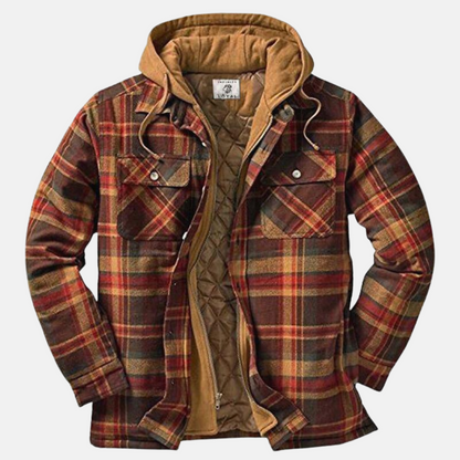 Warm Plaid Shirt Jacket for Men - Vossary