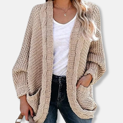 Soft Oversized Wool Open Front Cardigan