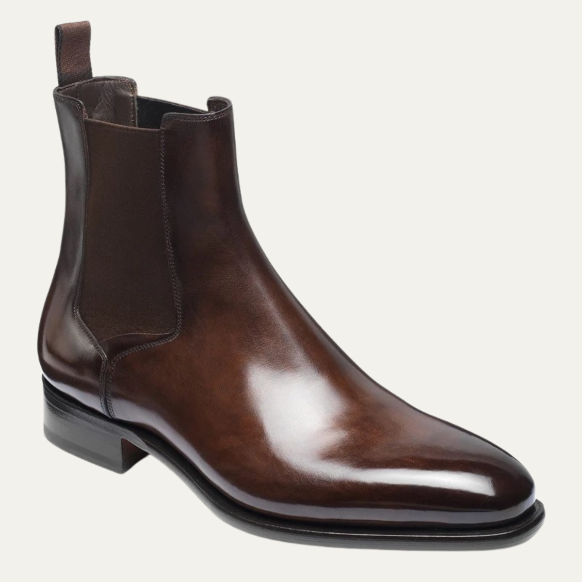 Classic Brown Leather Ankle Boots for Men