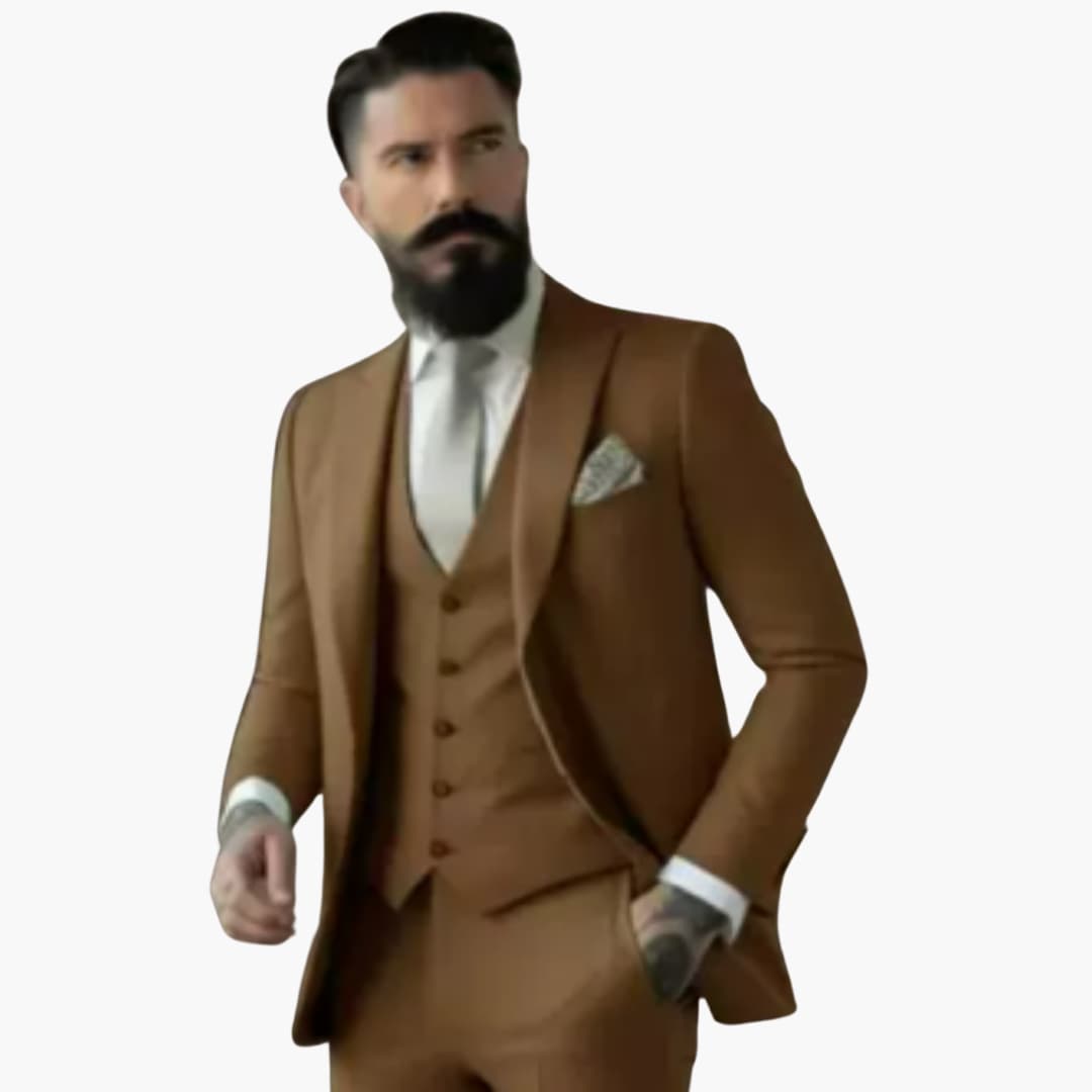 Stylish Men's Double-Breasted Suit