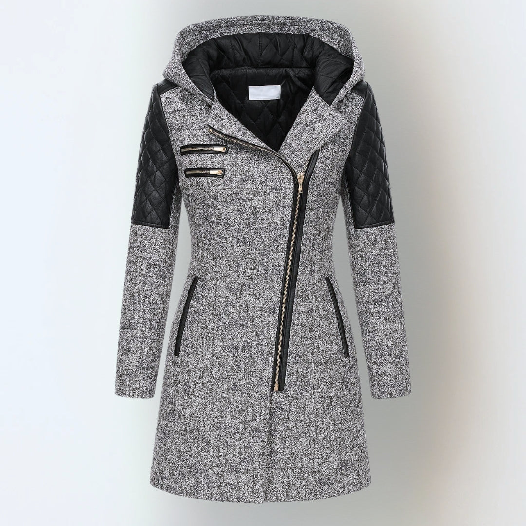 Ladies Classic Trench Coat with Cinched Waist - Vossary