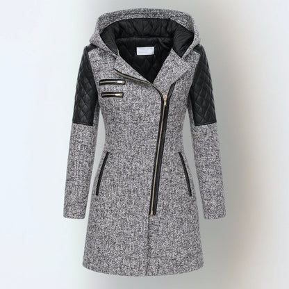 Ladies Classic Trench Coat with Cinched Waist - Vossary
