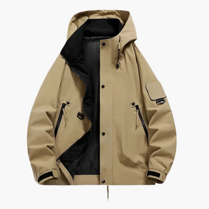 Waterproof Ski Parka with Hood and Insulated Pockets
