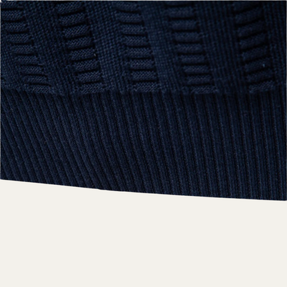 Warm Men's Half Zip Wool Winter Sweater