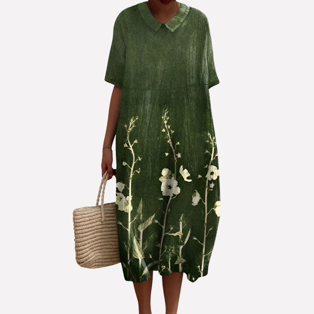 Pretty V-Neck Summer Dress for Women