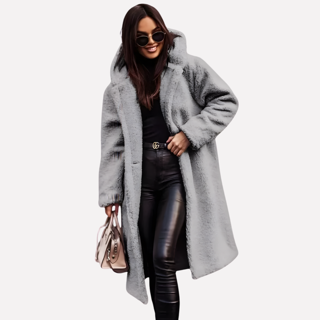 Ladies Warm Parka with Zip Front Closure