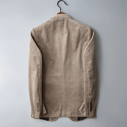 Stylish Men's Fitted Corduroy Jacket Suit