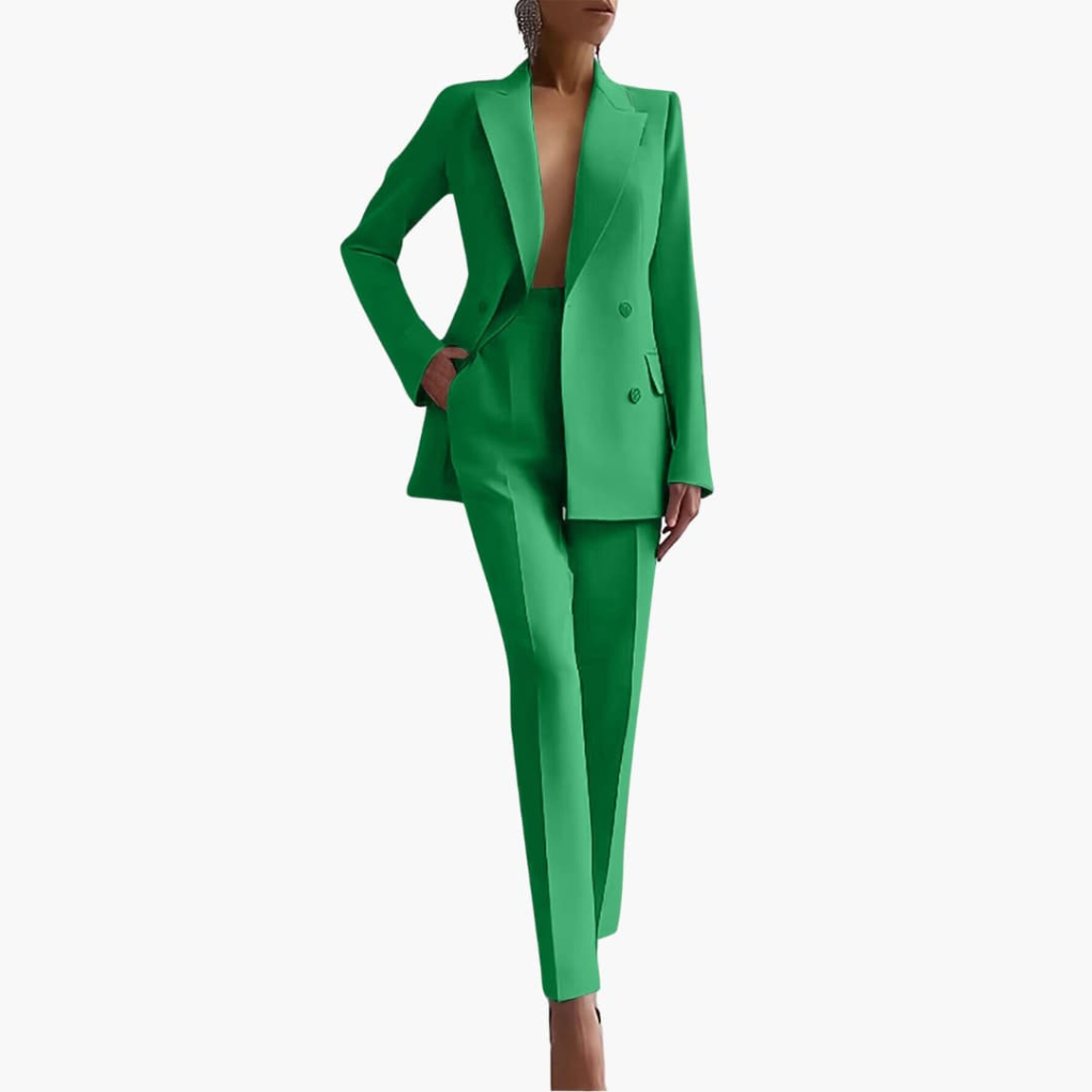 Ladies Business Jacket and Pant Suit Set
