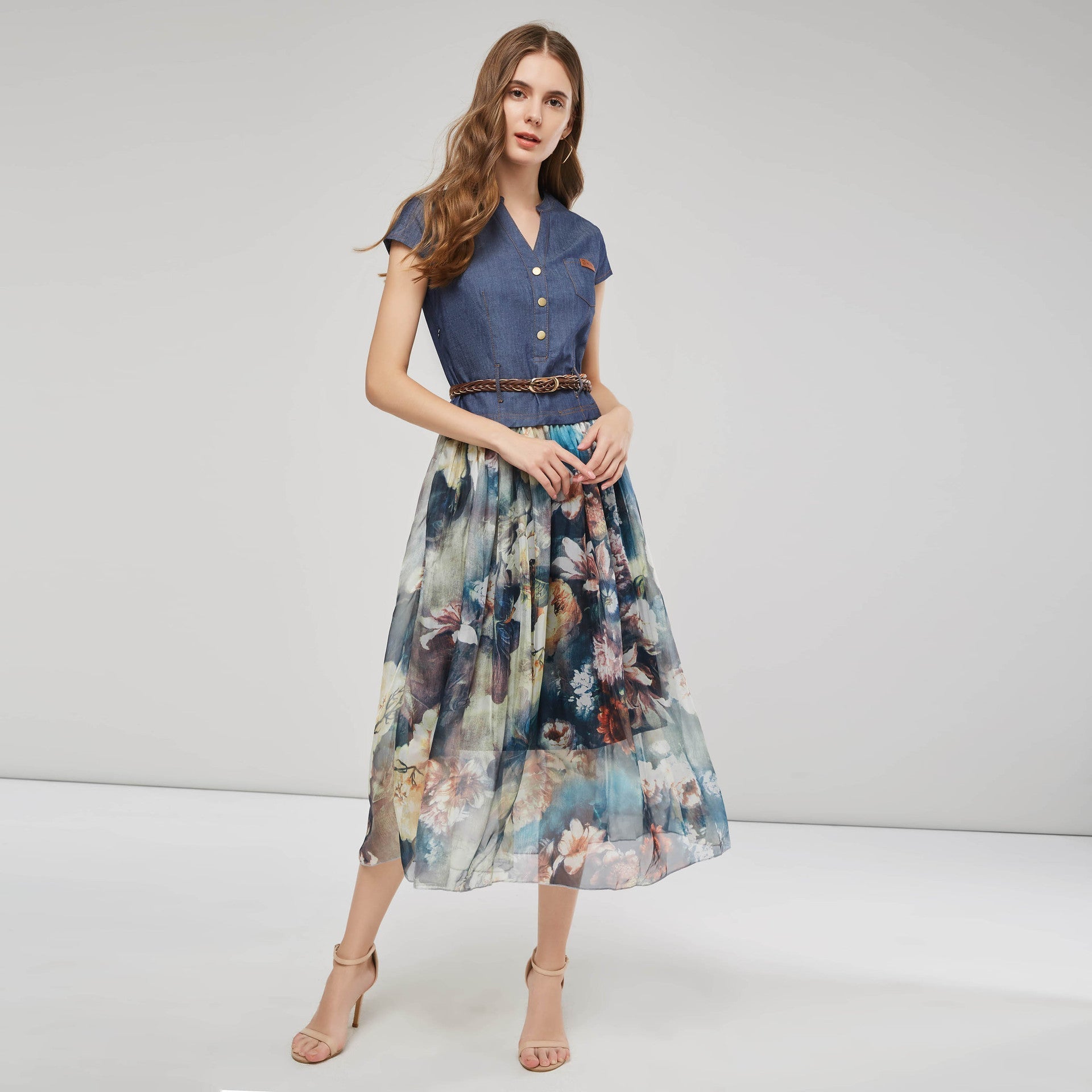 Casual Long V-Neck Summer Dress for Women - EasyApparels