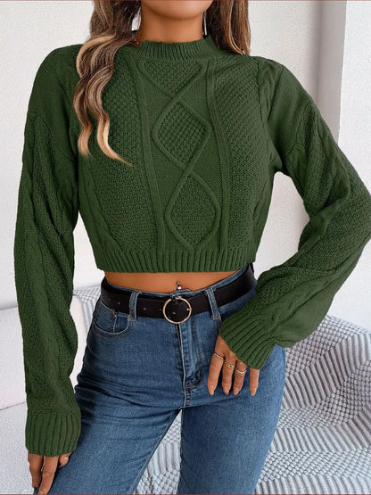 Cozy Crew Neck Short Knit Sweater