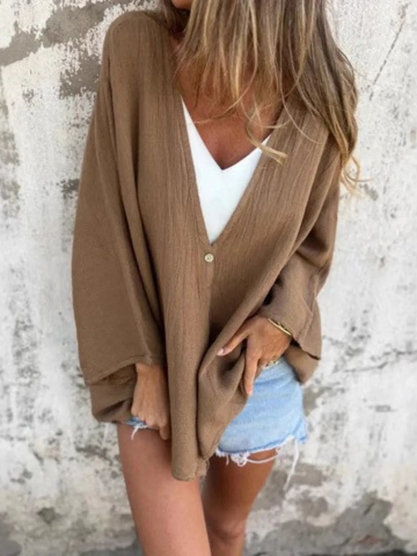 Large Cozy Open Front Plus Size Cardigan Sweater