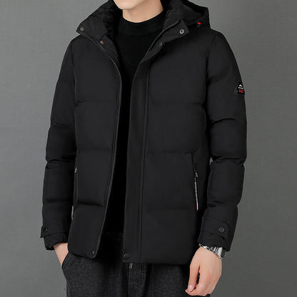 Comfortable Men's Padded Hoodie Coat - Casual Cotton Jacket - Luxicro