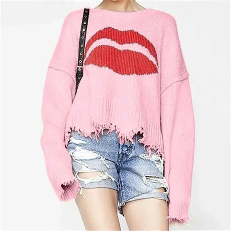 Comfy Women's Graphic Knit Sweater