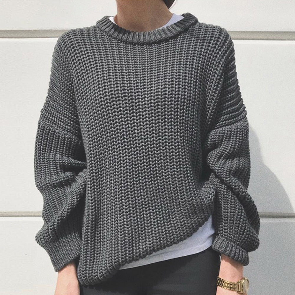 Comfy Women's Jumper - Relaxed Fit Cable Knit Sweater