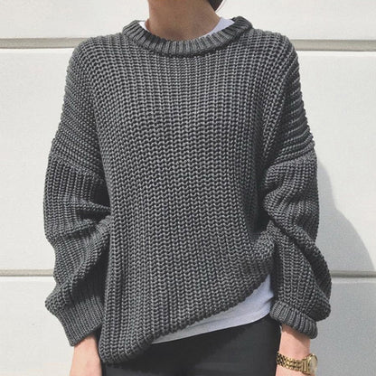 Comfy Women's Jumper - Relaxed Fit Cable Knit Sweater