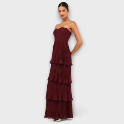 Elegant Off Shoulder Tiered Maxi Dress for Women