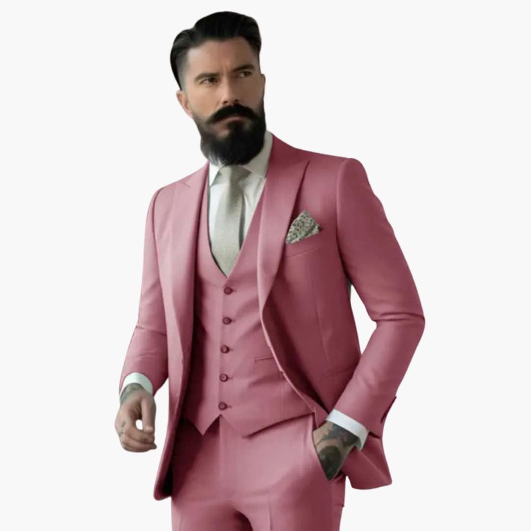 Stylish Men's Double-Breasted Suit