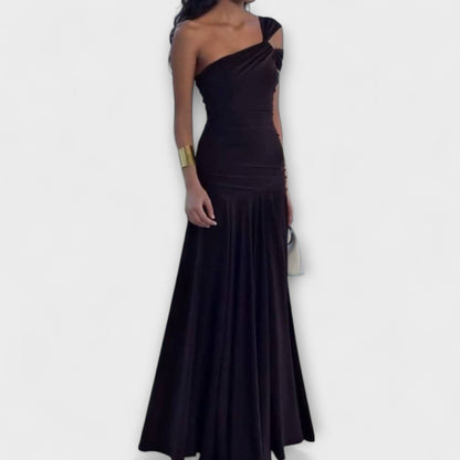 Elegant Off Shoulder Long Evening Dress - Vossary