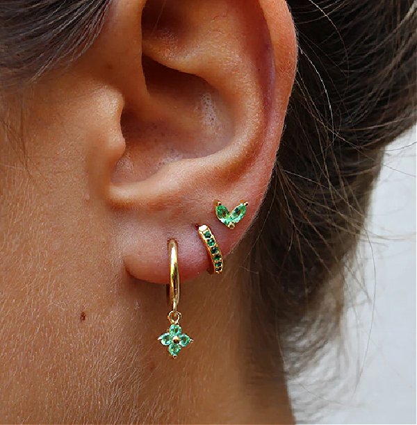 Trendy Mixed Metal Hoop Earrings Set - EasyApparels