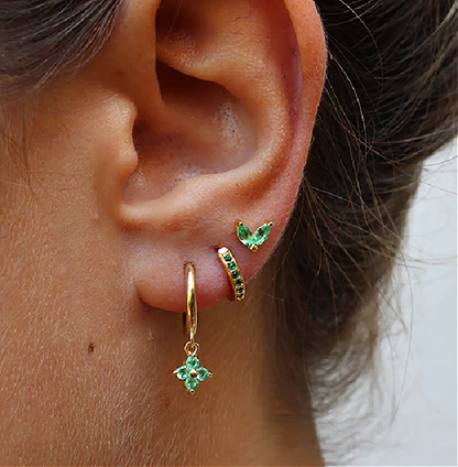 Trendy Mixed Metal Hoop Earrings Set - EasyApparels