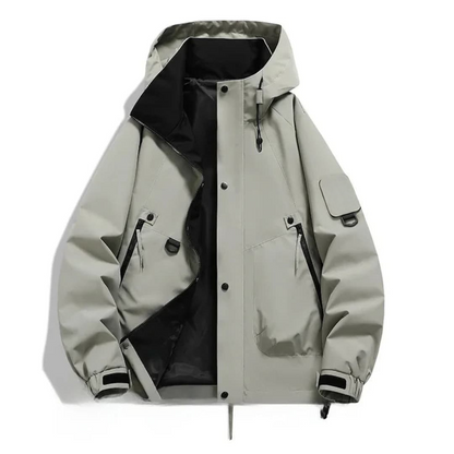 Waterproof Hoodie with Zip and Side Pockets
