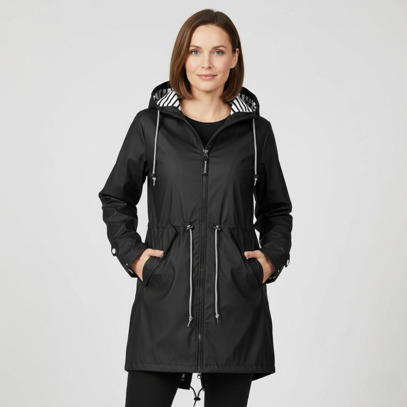 Waterproof Women's Hooded Rain Coat - EasyApparels
