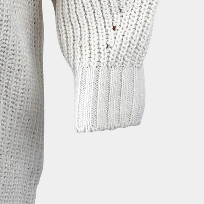 Soft Large Women's Knitted Crew Sweater - Vossary