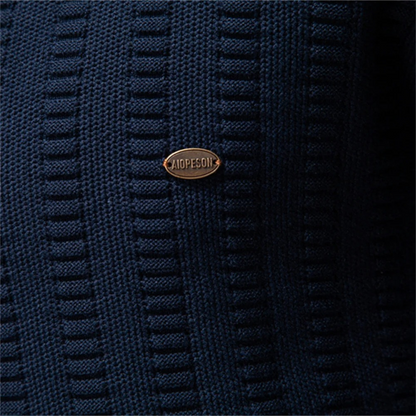 Warm Men's Half Zip Wool Winter Sweater