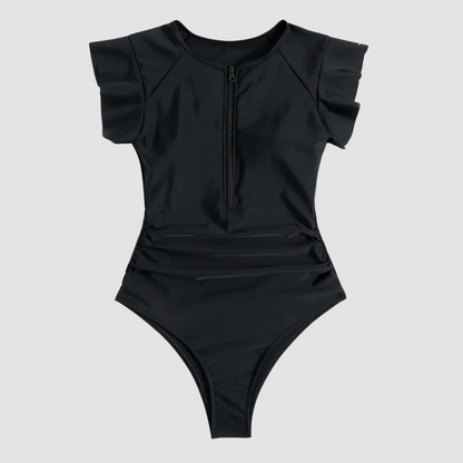 Easy On Zip Front Swimsuit - Vossary