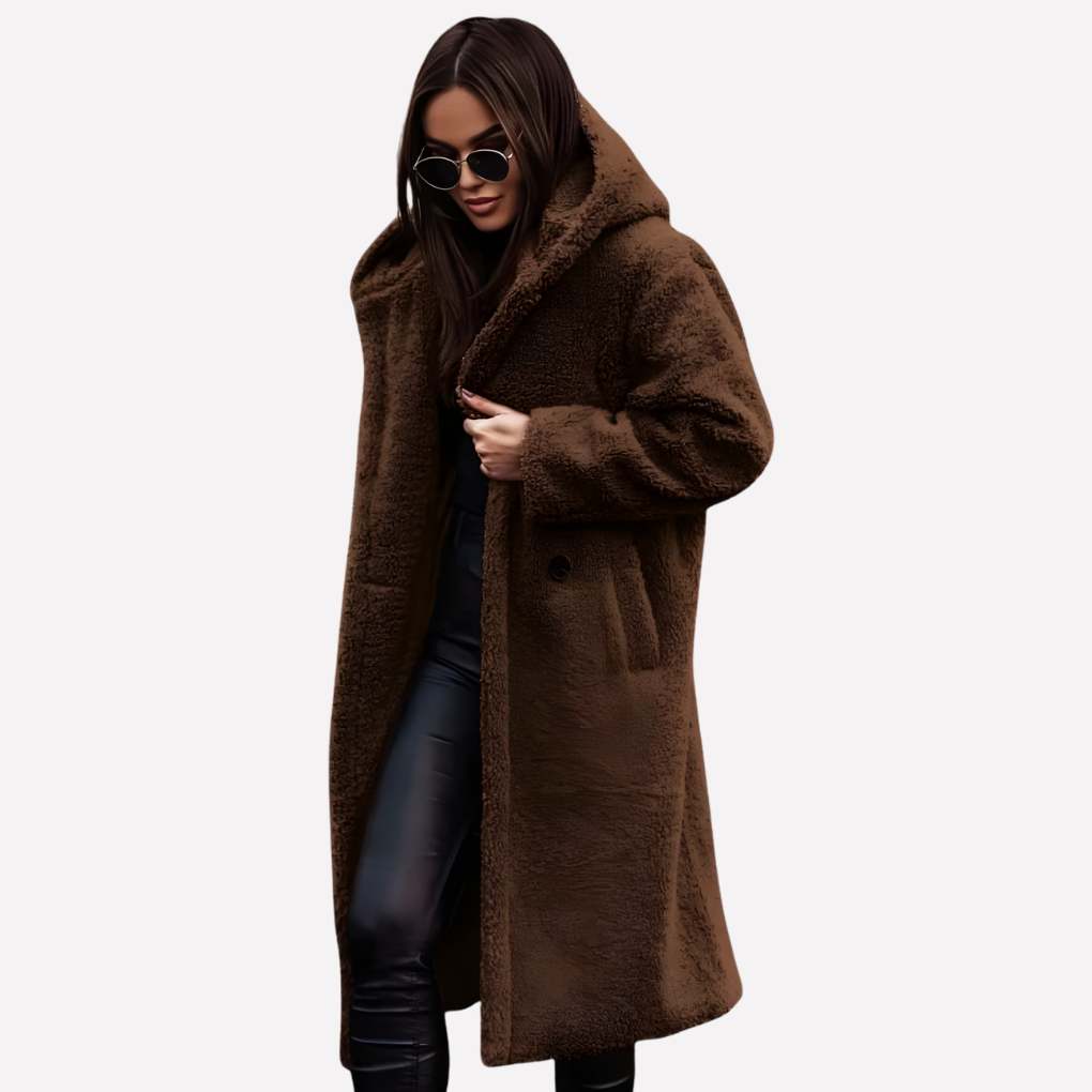 Ladies Warm Parka with Zip Front Closure